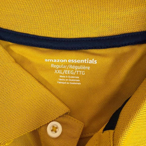 Amazon Essentials Mustard Men's Polo Shirt - Picture 3 of 4